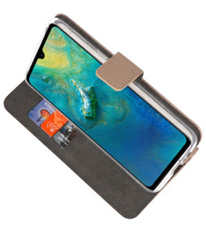 Wallet Cases Hoesje voor Huawei Mate 20 Goud