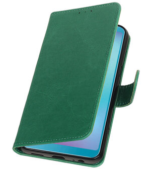 Hoesje voor Samsung Galaxy A6s Pull-Up Booktype Groen
