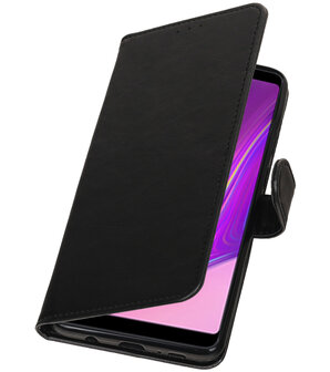 Hoesje voor Samsung Galaxy A9 2018 Pull-Up Booktype Zwart