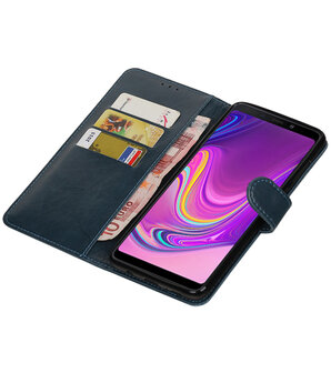 Hoesje voor Samsung Galaxy A9 2018 Pull-Up Booktype Blauw