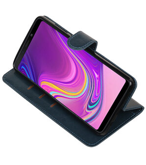 Hoesje voor Samsung Galaxy A9 2018 Pull-Up Booktype Blauw