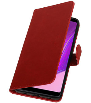 Hoesje voor Samsung Galaxy A9 2018 Pull-Up Booktype Rood