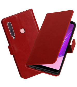 Hoesje voor Samsung Galaxy A9 2018 Pull-Up Booktype Rood