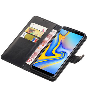 Hoesje voor Samsung Galaxy J6 Plus Pull-Up Booktype Zwart