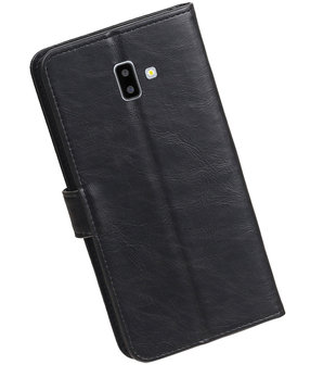 Hoesje voor Samsung Galaxy J6 Plus Pull-Up Booktype Zwart