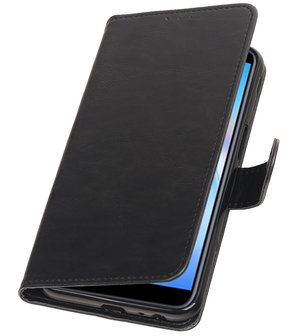 Hoesje voor Samsung Galaxy J6 Plus Pull-Up Booktype Zwart