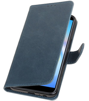 Hoesje voor Samsung Galaxy J6 Plus Pull-Up Booktype Blauw