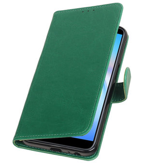 Hoesje voor Samsung Galaxy J6 Plus Pull-Up Booktype Groen