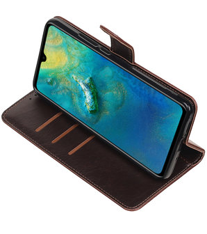 Hoesje voor Huawei Mate 20 Pull-Up Booktype Mocca