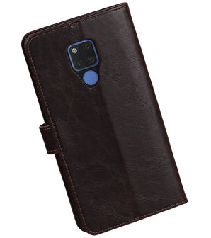 Hoesje voor Huawei Mate 20 X Pull-Up Booktype Mocca