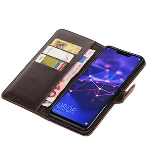 Hoesje voor Huawei Mate 20 Lite Pull-Up Booktype Mocca