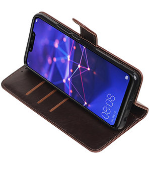 Hoesje voor Huawei Mate 20 Lite Pull-Up Booktype Mocca