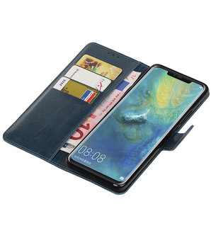 Hoesje voor Huawei Mate 20 Pro Pull-Up Booktype Blauw