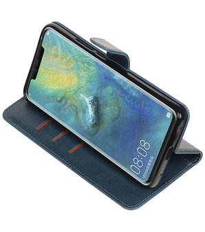 Hoesje voor Huawei Mate 20 Pro Pull-Up Booktype Blauw