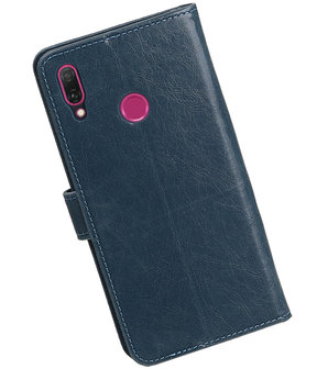 Hoesje voor Huawei Y9 2019 Pull-Up Booktype Blauw