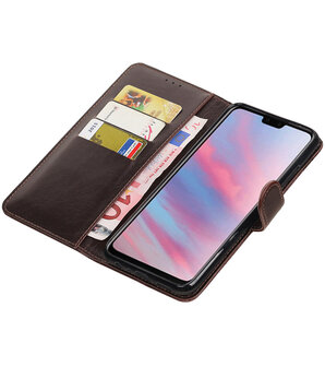 Hoesje voor Huawei Y9 2019 Pull-Up Booktype Mocca