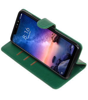 Hoesje voor XiaoMi Redmi Note 6 Pro Pull-Up Booktype Groen