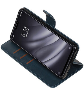 Hoesje voor XiaoMi Mi 8 Lite Pull-Up Booktype Blauw