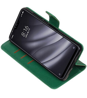 Hoesje voor XiaoMi Mi 8 Lite Pull-Up Booktype Groen