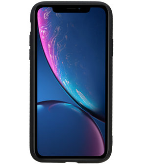 Staand Back Cover 1 Pasjes voor iPhone XR Zwart