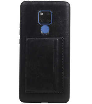 Staand Back Cover 1 Pasjes voor Huawei Mate 20 X Zwart