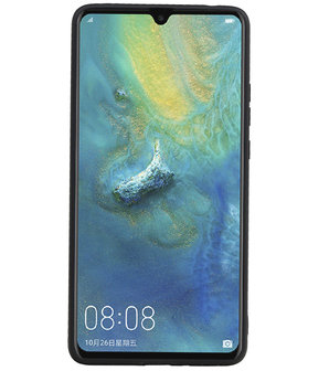 Staand Back Cover 1 Pasjes voor Huawei Mate 20 X Navy