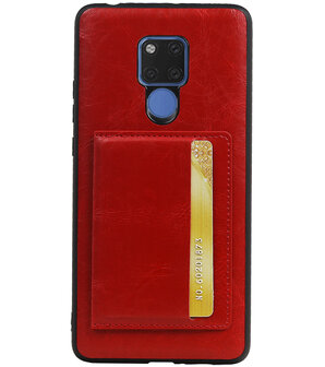 Staand Back Cover 1 Pasjes voor Huawei Mate 20 X Rood