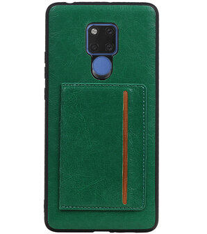 Staand Back Cover 1 Pasjes voor Huawei Mate 20 X Groen