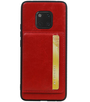 Staand Back Cover 1 Pasjes voor Huawei Mate 20 Pro Rood