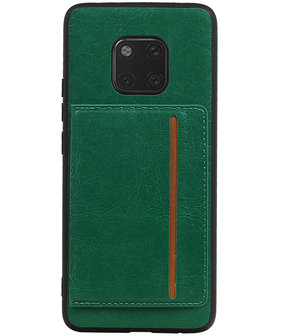 Staand Back Cover 1 Pasjes voor Huawei Mate 20 Pro Groen