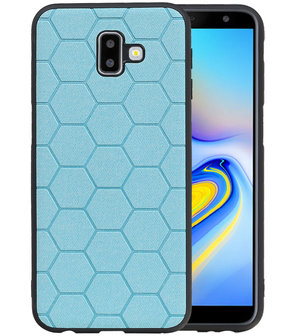 Hexagon Hard Case voor Samsung Galaxy J6 Plus Blauw