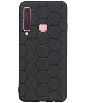 Hexagon Hard Case voor Samsung Galaxy A9 2018 Zwart