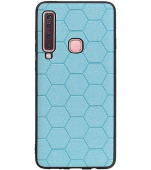 Hexagon Hard Case voor Samsung Galaxy A9 2018 Blauw