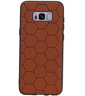 Hexagon Hard Case voor Samsung Galaxy S8 Plus Bruin