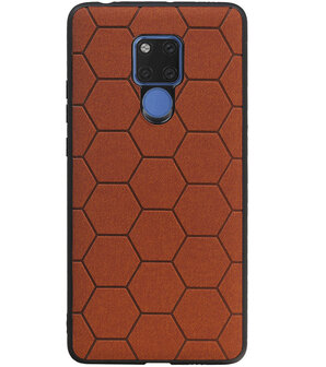 Hexagon Hard Case voor Huawei Mate 20 X Bruin