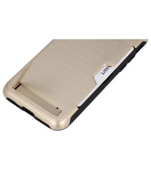 Goud Tough Armor Kaarthouder Stand Hoesje voor Samsung Galaxy S8 Plus