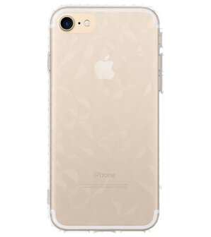 Transparant Geometric Style Siliconen Hoesjes voor iPhone 8