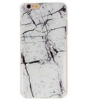 Marble Wit Print Hardcase voor iPhone 6 Plus