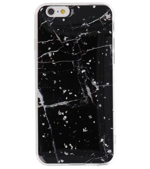 Marble Zwart Print Hardcase voor iPhone 6