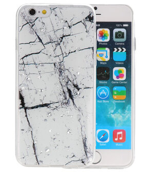 Marble Wit Print Hardcase voor iPhone 6