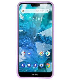 Paars Color TPU Hoesje voor Nokia 7.1