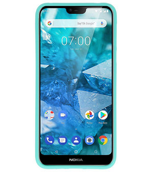 Turquoise Color TPU Hoesje voor Nokia 7.1