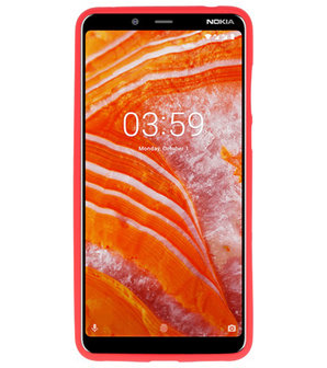 Rood Color TPU Hoesje voor Nokia 3.1 Plus