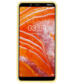 Geel Color TPU Hoesje voor Nokia 3.1 Plus