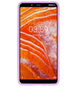 Paars Color TPU Hoesje voor Nokia 3.1 Plus