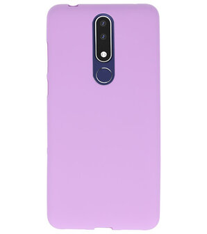 Paars Color TPU Hoesje voor Nokia 3.1 Plus