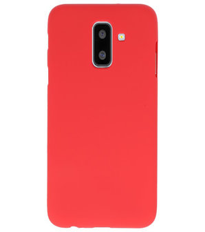 Rood Color TPU Hoesje voor Samsung Galaxy A6 Plus