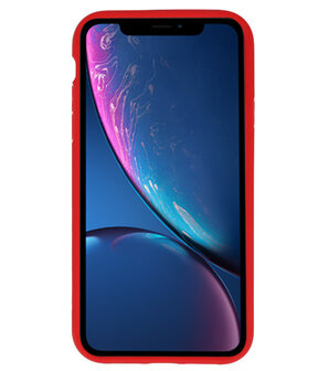 Rood Focus Transparant Hard Cases voor iPhone XR