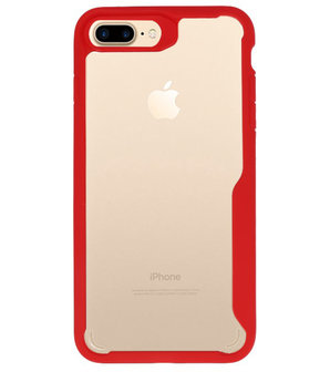 Rood Focus Transparant Hard Cases voor iPhone 7 / 8 Plus
