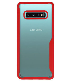 Rood Focus Transparant Hard Cases voor Samsung Galaxy S10 Plus